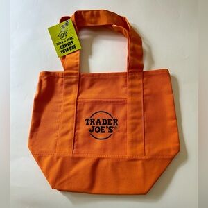 Trader Joe's Orange Canvas Tote Bag